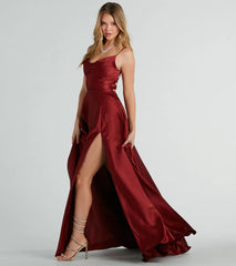 Winslow Formal Satin Lace-Up Dress