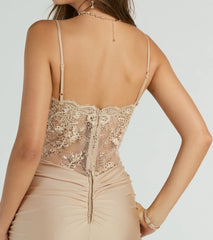 Alisa Lace Sequin Back Mermaid Formal Dress