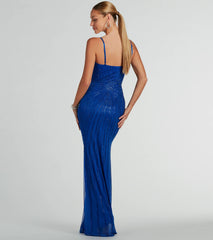 Cameron V-Neck Rhinestone Slim Formal Dress