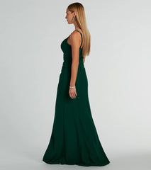 Hillary Sweetheart A-Line Crepe Formal Dress