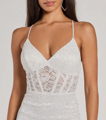 Teresa Lace-Up Corset Mermaid Lace Formal Dress