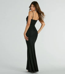 Harley Sleeveless Cutout Glitter Column Dress