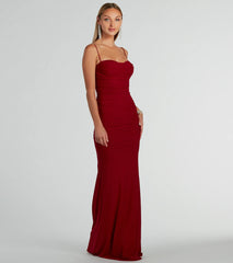 Kaitlyn Cowl Neck Mermaid Mesh Formal Dress