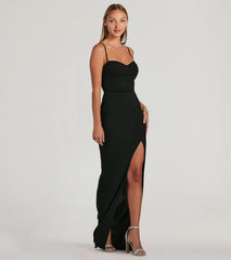 Fran Formal Crepe Sweetheart Column Dress