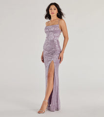 Kehlani Formal Floral Lace Slit Mermaid Dress
