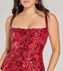 Moira Lace-Up Sequin Formal Dress