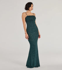 Wendy Sleeveless Mermaid Glitter Formal Dress