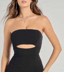 Marley Lace-Up Mermaid Crepe Formal Dress