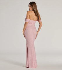 Tamara Off-The-Shoulder Mermaid Glitter Formal Dress