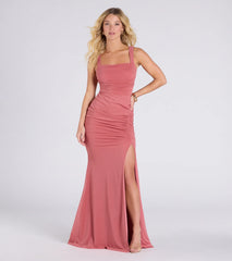 Ashlynn Open Back Ruched Mermaid Formal Dress
