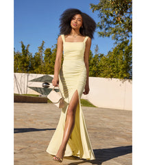 Ashlynn Open Back Ruched Mermaid Formal Dress