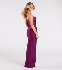 Celia Formal Cutout High Slit Column Dress