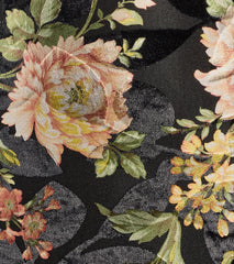 Drea Floral Velvet Burnout Lace-Up Mermaid Dress