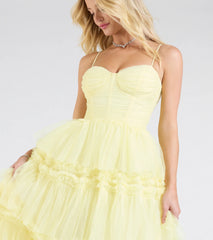 Harper Corset Ruffle A-Line Formal Dress