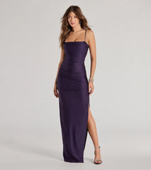 Millie Lace-Up Column Formal Dress