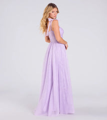 Ellery Glitter Tulle A-Line Formal Dress