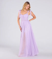 Ellery Glitter Tulle A-Line Formal Dress