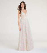 Samaria Sweetheart A-Line Floral Lace Tulle Formal Dress