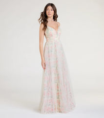 Samaria Sweetheart A-Line Floral Lace Tulle Formal Dress