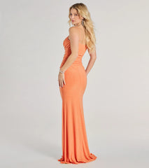 Patricia Glitter Cowl Neck Column Dress