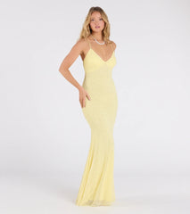 Marlene Lace-Up Mermaid Beaded Pearl Formal Dress