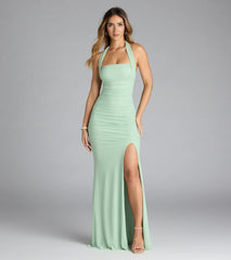Katarina Halter Slit Mermaid Formal Dress
