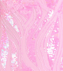 Acacia Iridescent Sequin Lace-Up Formal Dress