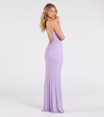 Rani Sleeveless Strappy Open-Back Beaded Mermaid Dress