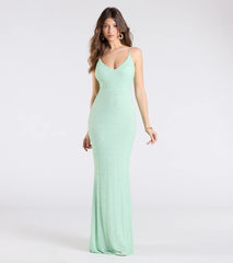 Rani Sleeveless Strappy Open-Back Beaded Mermaid Dress
