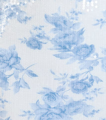 Nala Lace-Up Floral Sequin Formal Dress