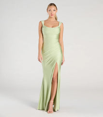 Kaitlin Low Back Slit Mermaid Formal Dress
