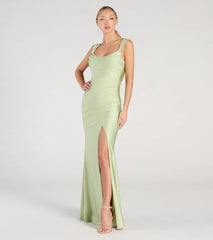 Kaitlin Low Back Slit Mermaid Formal Dress