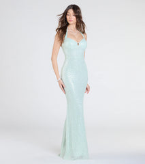 Brenna Halter Mermaid Sequin Formal Dress