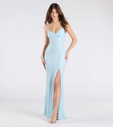 Valeria Cutout Lace-Up Sequin Beaded Formal Dress