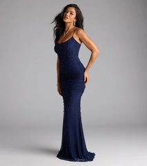 Camilla Mermaid Rhinestone Pearl Formal Dress