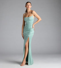 Kehlani Formal Floral Lace Slit Mermaid Dress