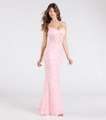 Rosalia Sweetheart Mermaid Sequin Formal Dress