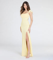 Tanya Lace-Up Slit Mermaid Beaded Formal Dress