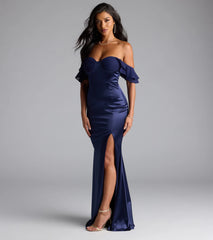 Cordella Sweetheart Mermaid Sit Satin Formal Dress
