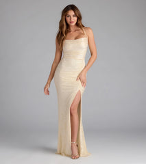 Kehlani Formal Floral Lace Slit Mermaid Dress