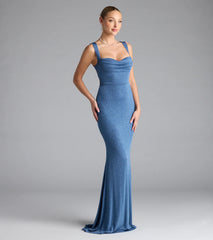 Shelia Lace-Up Mermaid Glitter Formal Dress