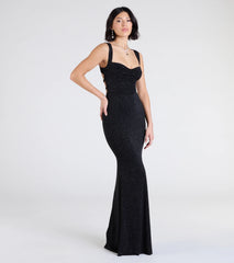 Shelia Lace-Up Mermaid Glitter Formal Dress