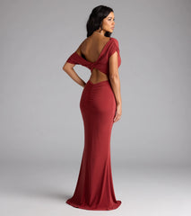 Raven Off-Shoulder Cutout Mermaid Formal Dress