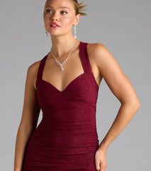 Tatiana Lace-Up Mermaid Glitter Formal Dress