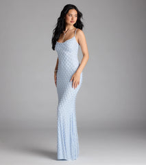 Elliot Rhinestone And Pearl Mesh Mermaid Dress