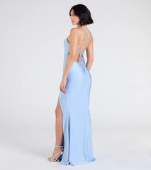 Delia Formal Cowl Neck Long Dress