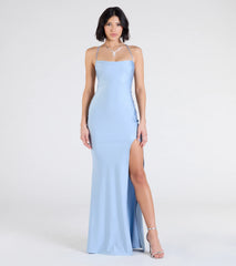 Delia Formal Cowl Neck Long Dress