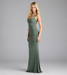 Tatiana Lace-Up Mermaid Glitter Formal Dress