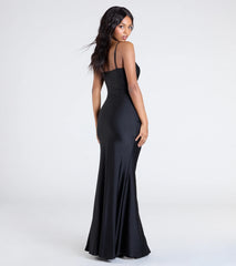 Marcie Cowl Neck Slit Mermaid Formal Dress