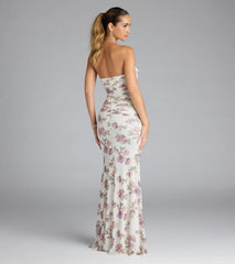 Maribelle Corset Floral Mermaid Formal Dress